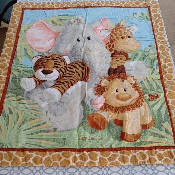 Handmade Other - Cute Safari Animal Baby Blanket